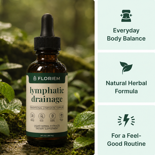 Floriem® Lymphatic Drainage Drops ,  The daily ritual your face, body, and energy have been waiting for.